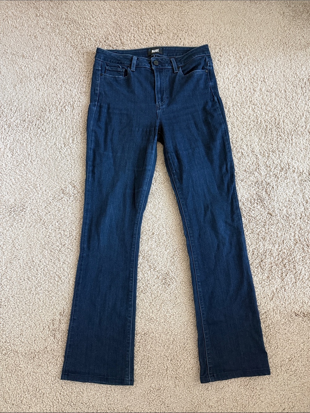 Paige High Rise Manhattan Slim Bootcut Blue Jeans Size 29